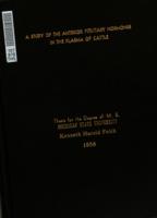 A study of the anterior pituitary hormones in the plasma of cattle