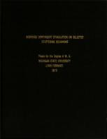 Response contingent stimulation on selected stuttering behaviors