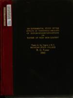 An experimental study of the effects of threshold amounts of sodium hexametaphosphate on waters of high iron content