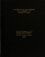 Emotionality of item wording as a variable in a personality scale