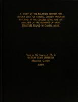 A Study of the relation between the criteria used for choral concert program building at the college level and an analysis of the elements of music structure found in choral music