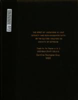 The effect of variations in light intensity and iron-manganese ratio of the culture solution on growth of soybeans