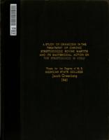 A study of gramicidin in the treatment of chronic streptoccocic bovine mastitis and its bacterial action on the streptococci in vitro