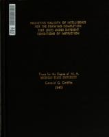 Predictive validity of intelligence for the drawing completion test (DCT) under different conditions of instruction