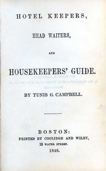 Hotel keepers, head waiters, and housekeepers' guide