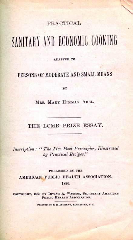 Practical sanitary and economic cooking adapted to persons of moderate and small means