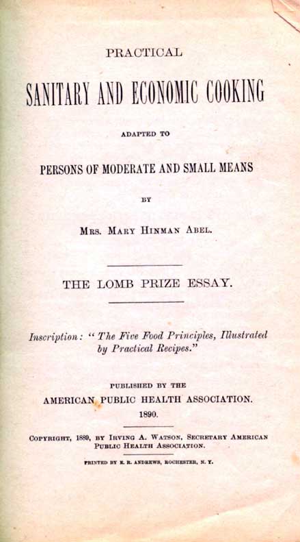 Practical sanitary and economic cooking adapted to persons of moderate and small means