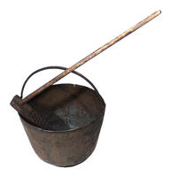Copper kettle and stick