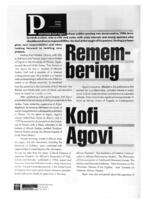 Remembering Kofi Agovi