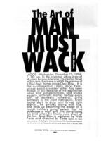 The art of man must wack