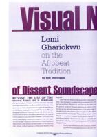 Visual narrative of dissent soundscape : Lemi Ghariokwu on the Afrobeat tradition