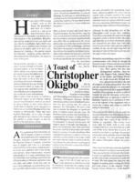 A toast of Christopher Okigbo