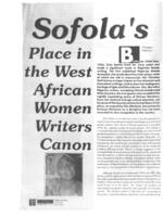 Zulu Sofola's place in the West African women writers canon