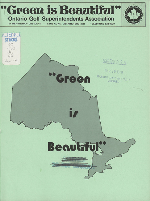 Green is beautiful. (1979 April)