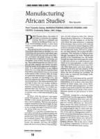 Manufacturing African studies