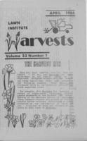 Lawn Institute Harvests. Vol. 33 no. 1 (1986 April)