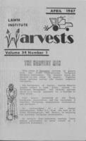 Lawn Institute harvests. Vol. 34 no. 1 (1987 April)