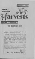 Lawn Institute harvests. Vol. 35 no. 3 (1988 October)