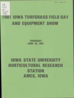 1981 Iowa Turfgrass Field Day and Equipment Show