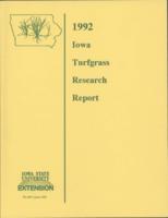 1992 Iowa Turfgrass Research Report
