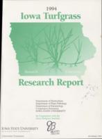 1994 Iowa turfgrass research report