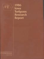 1986 Iowa turfgrass research report