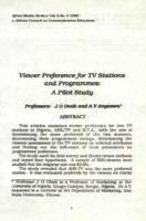 Viewer preference for TV stations and programmes : a pilot study