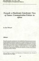 Towards a diachronic-synchronic view of future communication policies in Africa