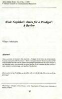 Wole Soyinka's 'Blues for a prodigal' : a review