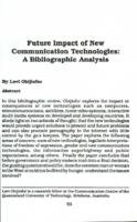 Future impact of new communication technologies : a bibliographic analysis