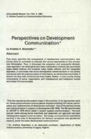 Perspectives on development communication