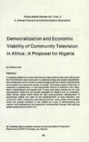 Democratization and economic viability of community television in Africa : a proposal for Nigeria