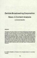 Zambia Broadcasting Corporation news : a content analysis