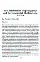 The information superhighway and environmental challenges in Africa