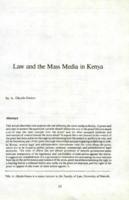 Law and the mass media in Kenya