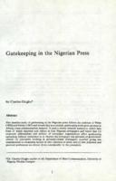 Gatekeeping in the Nigerian press