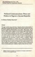 Political communications : press and politics in Nigeria's second republic