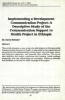 Implementing a development communication project : a descriptive study of the Communication Support to Health project in Ethiopia