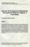 Sources of development information among rural women in Nigeria : a case study