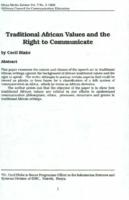 Traditional African values and the right to communicate