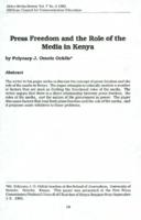 Press freedom and the role of the media in Kenya