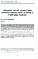 Television, sexual behavior and attitudes towards AIDS : a study in cultivation analysis