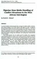 Nigerian mass media handling of conflict situations in the West African sub-region