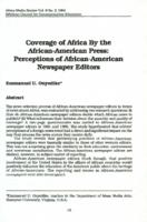 Coverage of Africa by the African-American press : perceptions of African-American newspaper editors
