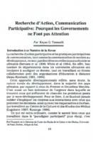 Recherche d'Action, communication participative : pourquoi les governements ne font pas attention