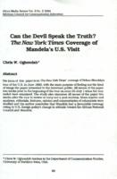 Can the devil speak the truth? The New York Times coverage of Mandela's U.S. visit