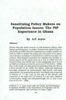 Sensitizing policy makers on population issues : the PIP experience in Ghana