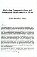 Marketing communications and sustainable development in Africa