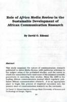 Role of Africa media review in the sustainable development of African communication research