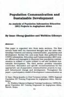 Population communication and sustainable development : an analysis of population information education (IEC) projects in Anglophone Africa